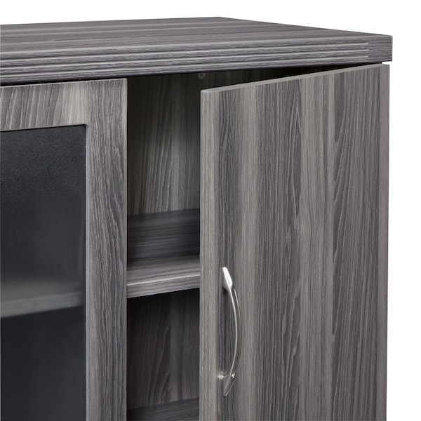 Mayline Low Wall Cabinet, Aberdeen, Gray Steel - ALCLGS