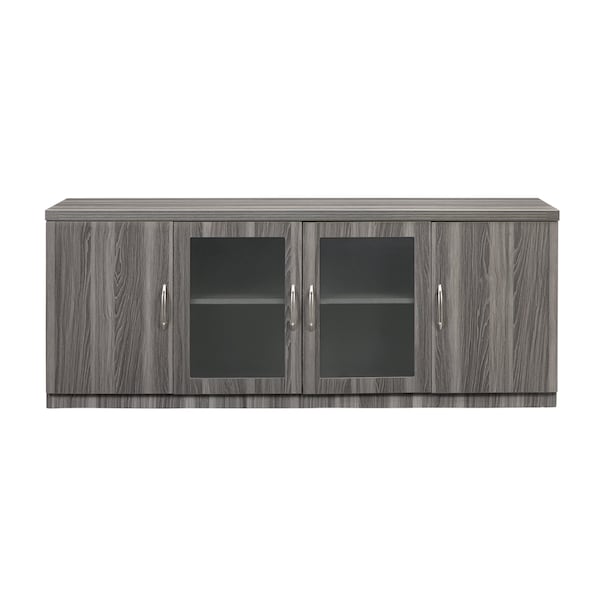 Mayline Low Wall Cabinet, Aberdeen, Gray Steel - ALCLGS