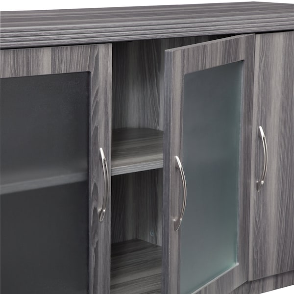 Mayline Low Wall Cabinet, Aberdeen, Gray Steel - ALCLGS