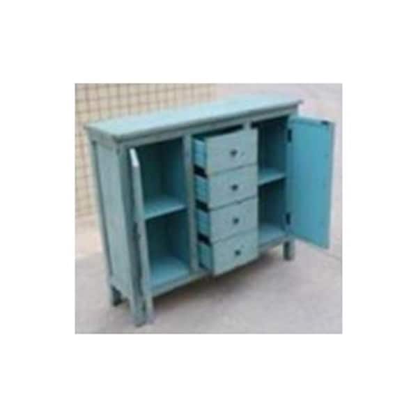 Coaster 35.75 X 42 X 11.75 In. Accent Cabinet, Antique Blue - 950736
