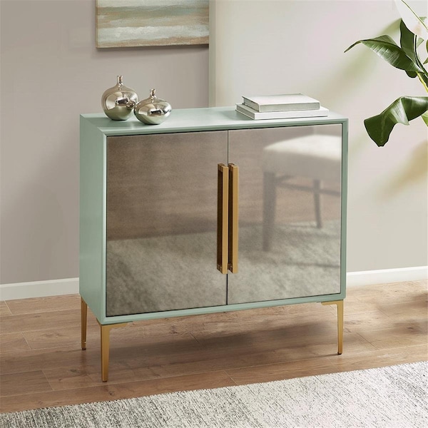 Madison Park Curry 2 Door Accent Chest, Mint - 36 x 14 x 34.25 in. - MP130-0929