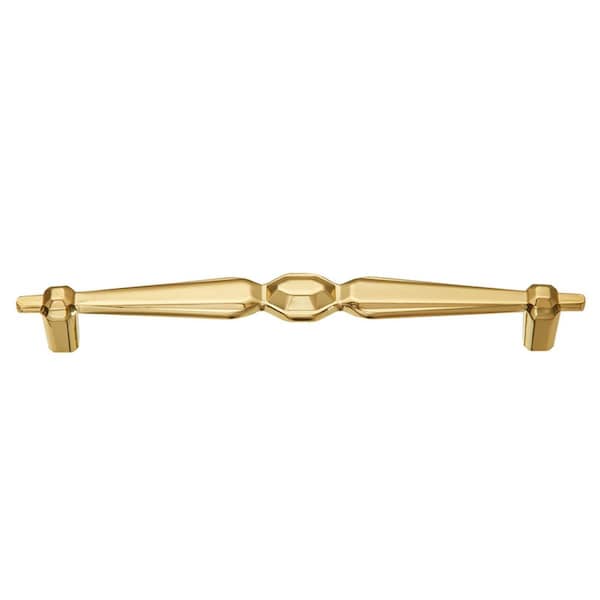 Utopia Alley 6.3 in. Center to Center Zinc Cabinet Pull, Polished Gold - HW398GD