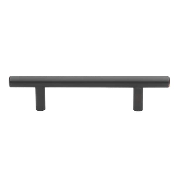 Gliderite Hardware 3-3/4 in. Center to Center Oil Rubbed Bronze Solid Steel Bar Pull - 5001-96-ORB, 5PK - 5001-96-ORB-5