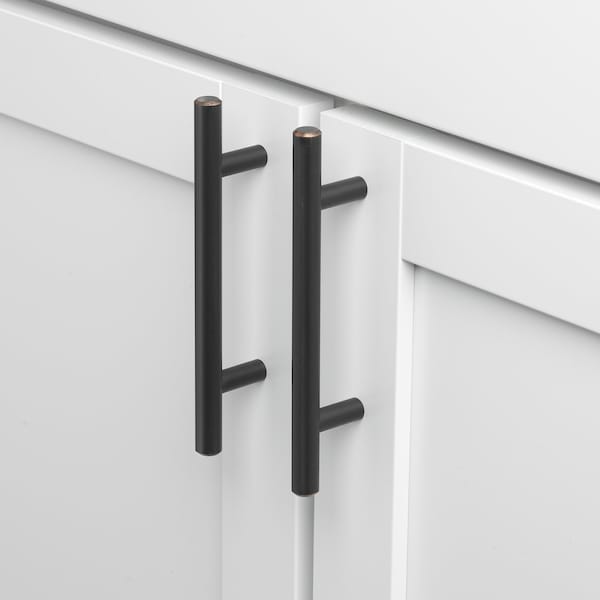 Gliderite Hardware 3-3/4 in. Center to Center Oil Rubbed Bronze Solid Steel Bar Pull - 5001-96-ORB, 5PK - 5001-96-ORB-5