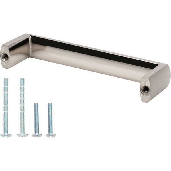 Designperfect 3-3/4'' Center-to-Center Handle Pull, Brushed Satin Nickel - DPA-S443SNB