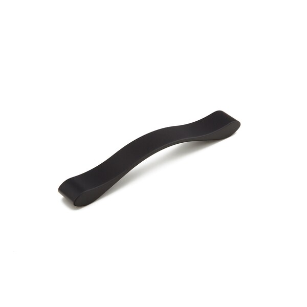 Schaub 160mm Center to Center Wave Cabinet Pull Matte Black Finish - 244-160-MB