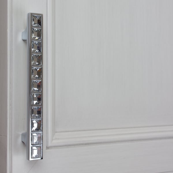 Gliderite Hardware 3-3/4 in.Center to Center Crystal Cabinet Pull -, 10PK - 9052-96-CR-10