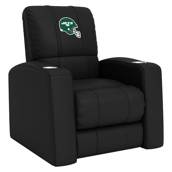 Dreamseat Home Theater Recliner with  New York Jets Helmet Logo - XZ418301RHTCDBLK-PSNFL21017