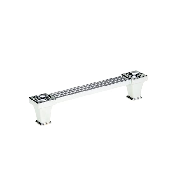 Richelieu 5-1/16 in. (128 mm) Center-to-Center Chrome Transitional Drawer Pull - BP8822128140