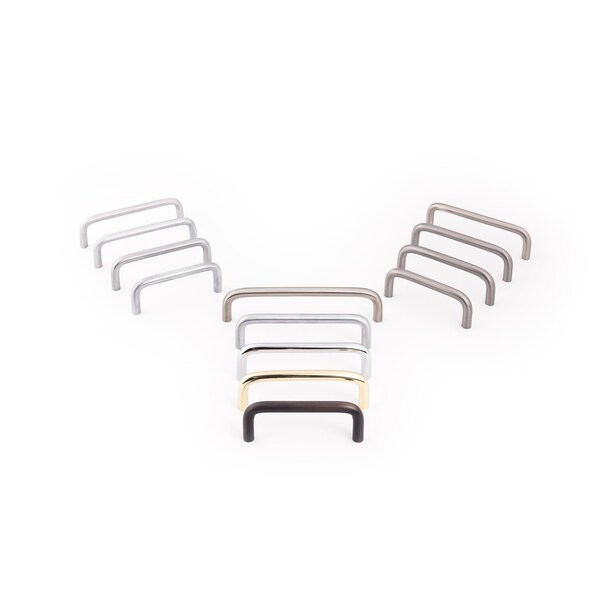 Elements By Hardware Resources 96 mm Center-to-Center Brushed Chrome Torino Cabinet Wire Pull - S271-96BC