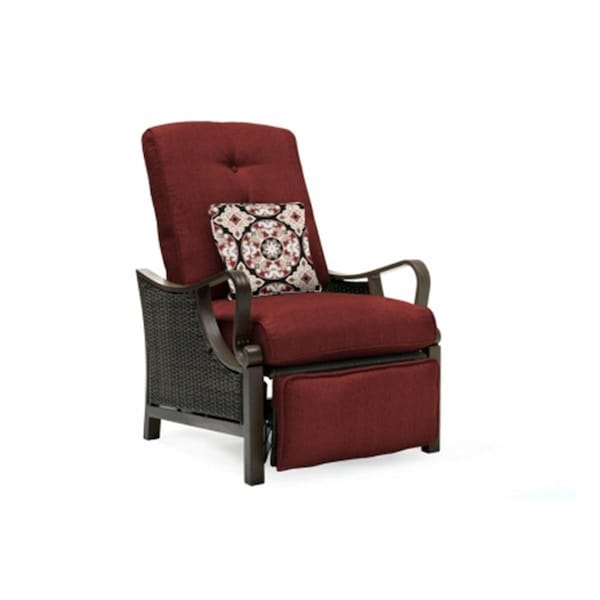 Highkey Ventura Luxury Recliner With Pillow Accessory, Red - LR717383