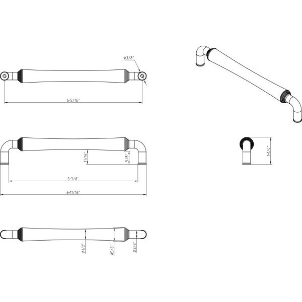 Jeffrey Alexander 160 mm Center-to-Center Satin Nickel Barrel Bremen 2 Cabinet Pull - 537-160SN