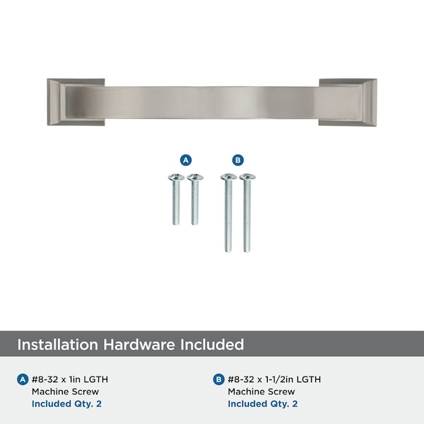 Amerock Candler 3-3/4 in 96 mm Center-to-Center Satin Nickel Cabinet Pull, 10PK - 10PK29355G10