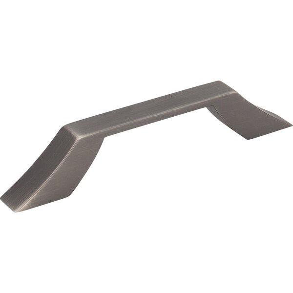 Jeffrey Alexander 96 mm Center-to-Center Brushed Pewter Square Royce Cabinet Pull - 798-96BNBDL
