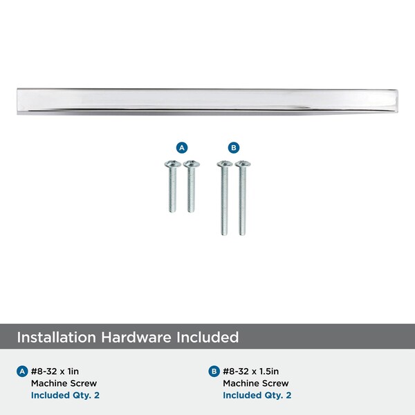 Amerock Monument 6-5/16 inch 160mm Center-to-Center Polished Nickel Cabinet Pull - 2000845