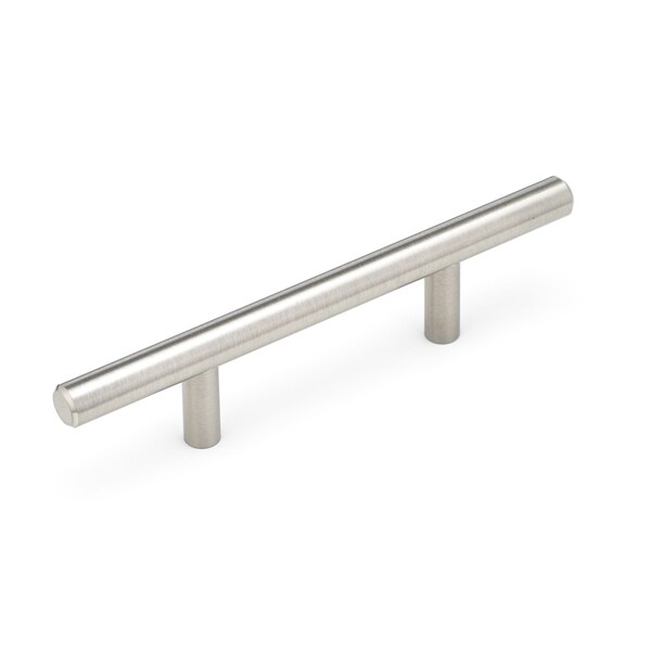 Richelieu 3 in. (76 mm) Center-to-Center Brushed Nickel Steel Contemporary Drawer Pull - BP30576195