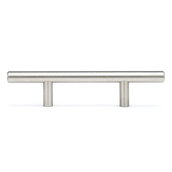 Richelieu 3 in. (76 mm) Center-to-Center Brushed Nickel Steel Contemporary Drawer Pull - BP30576195