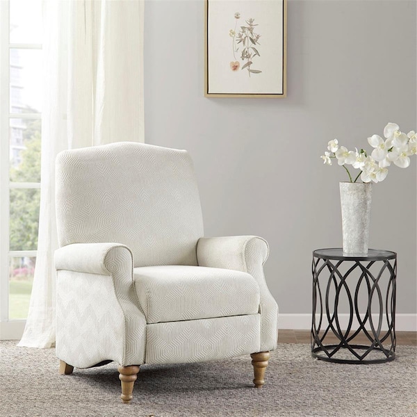 Madison Park Athena Push Back Recliner, Ivory - 32.25 x 33 x 41.5 in. - MP103-0908