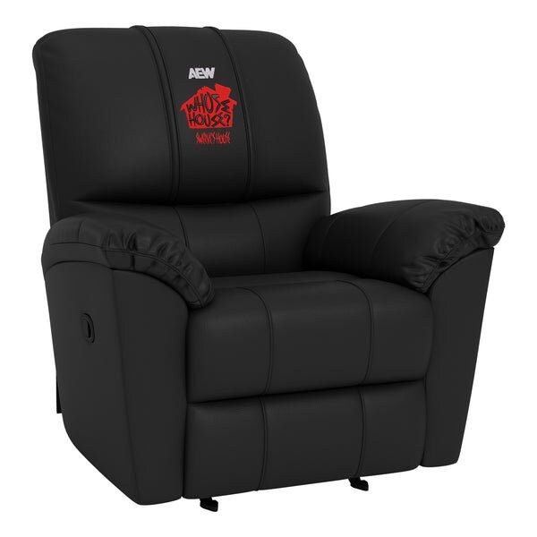 Dreamseat Rocker Recliner with AEW Swerve Strickland Whose House Logo - XZ52031CDRRBLK-PSAEW0016