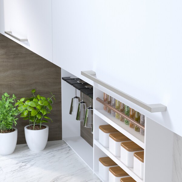 Richelieu 12 5/8 in (320 mm) Center-to-Center Brushed Nickel Contemporary Cabinet Pull - BP8160320195