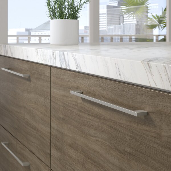 Richelieu 12 5/8 in (320 mm) Center-to-Center Brushed Nickel Contemporary Cabinet Pull - BP8160320195