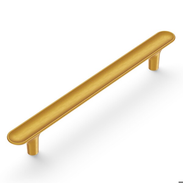 Hickory Hardware Maven Collection Pull 6-5/16 Inch 160mm Center to Center Brushed Golden Brass Finish - H078781BGB