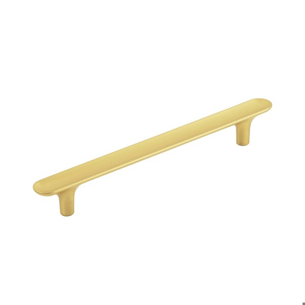 Hickory Hardware Maven Collection Pull 6-5/16 Inch 160mm Center to Center Brushed Golden Brass Finish - H078781BGB