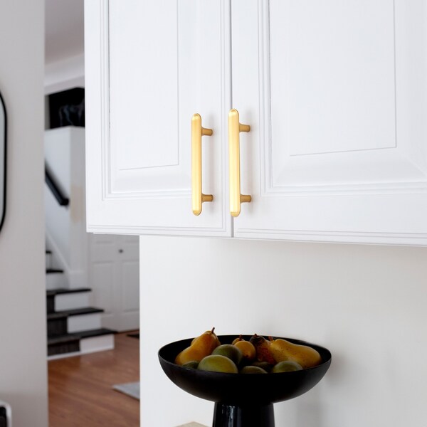 Hickory Hardware Maven Collection Pull 6-5/16 Inch 160mm Center to Center Brushed Golden Brass Finish - H078781BGB