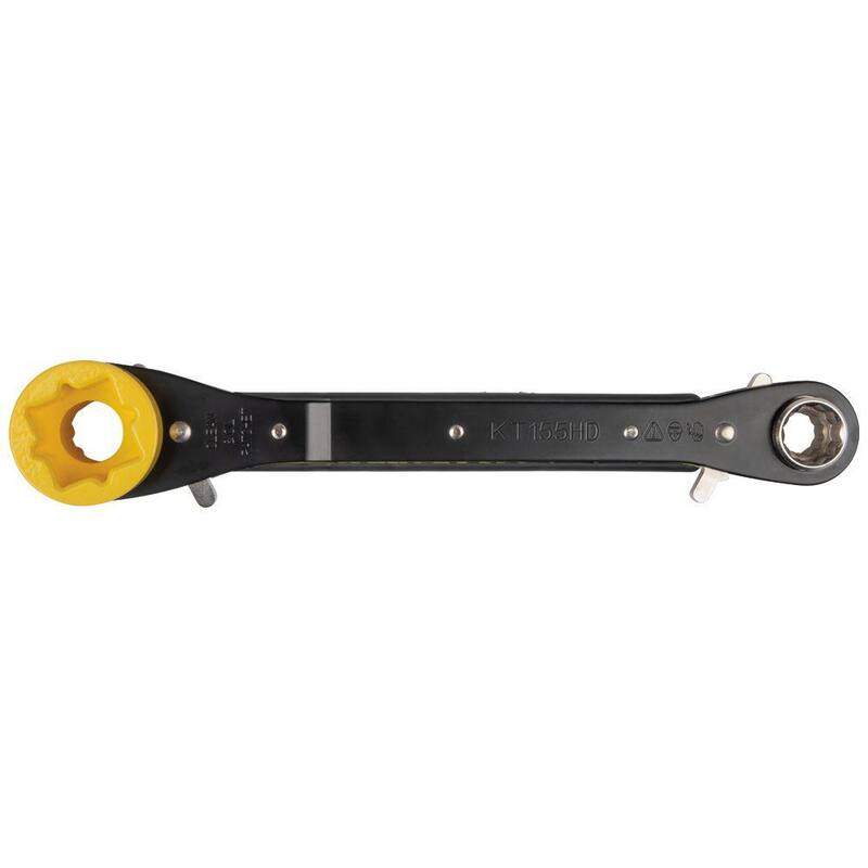 Klein Tools 5-in-1 Heavy Duty Racheting Lineman's Wrench - KT155HD