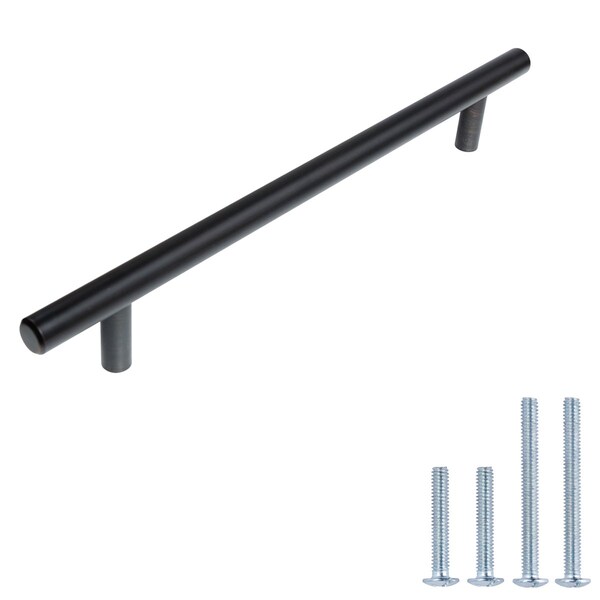 South Main Hardware 7.5 in. (190.5 mm) Oil Rubbed Bronze Modern Straight Euro Style Bar Cabinet Pull 25PK - SH507-5-OR-25