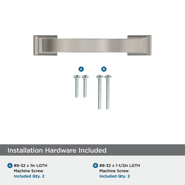 Amerock Candler 3 in 76 mm Center-to-Center Satin Nickel Cabinet Pull - BP29349G10