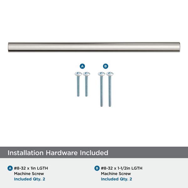 Amerock Versa 7-9/16 inch 192mm Center-to-Center Satin Nickel Cabinet Pull - BP55531G10