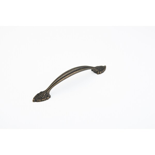 Schaub 6in Center to Center Corinthian Cabinet Pull Ancient Bronze Finish - 8716-ABZ