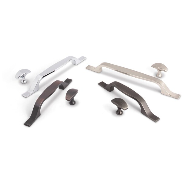 Elements By Hardware Resources 96 mm Center-to-Center Brushed Oil Rubbed Bronze Square Cosgrove Cabinet Pull - 382-96DBAC