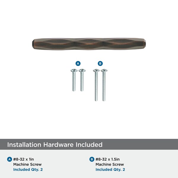 Amerock St. Vincent 3 in 76 mm Center-to-Center Oil Rubbed Bronze Cabinet Pull - BP36646ORB
