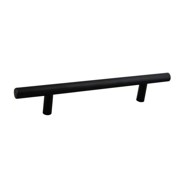 Crown 8" Bar Cabinet Pull with 5" Center to Center Matte Black Finish - CHP108BK