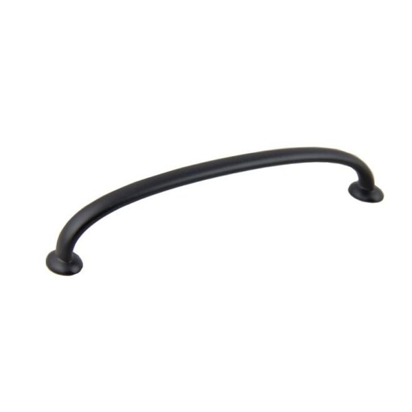 Crown 6-3/4" Deco Cabinet Pull with 6-3/10" Center to Center Matte Black Finish - CHP87218BK