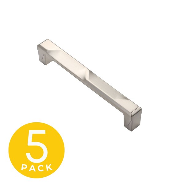 Sapphire Geiger Series 5 in. 128 mm Center-to-Center Modern Satin Nickel Cabinet Handle/Pull, 5PK - SP-3771-128-SN-5