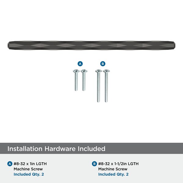 Amerock St. Vincent 8 inch 203mm Center-to-Center Black Bronze Cabinet Pull - BP55500BBR