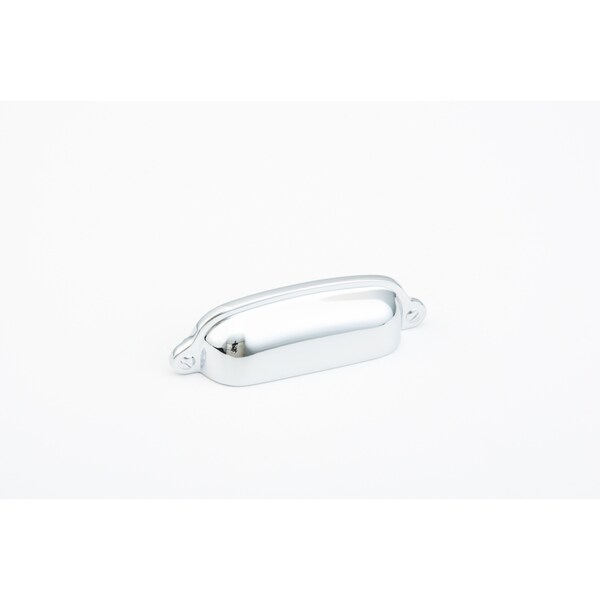 Schaub 3in Center to Center Country Cup Pull Polished Chrome Finish - 743-26