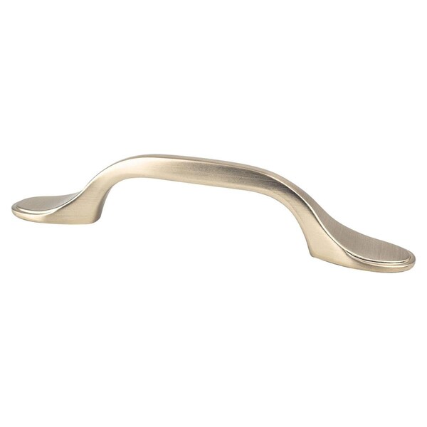 Berenson 3 in. Traditional Advantage One CC Champagne Rounded End Pull - 9198-10CZ-P