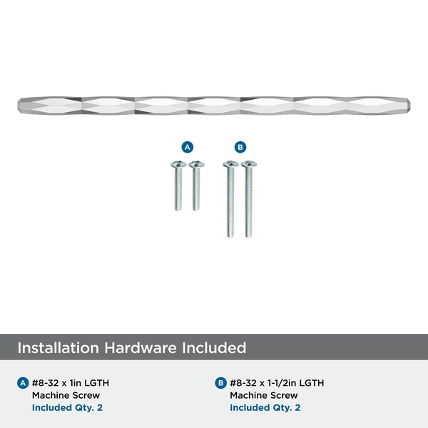 Amerock St. Vincent 10-1/16 inch 256mm Center-to-Center Polished Chrome Cabinet Pull - BP5550126