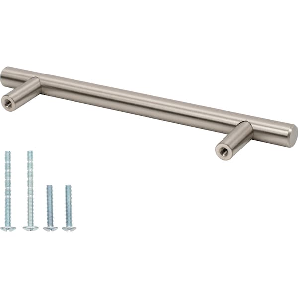Designperfect 5-1/16'' Center-to-Center Cabinet Bar Pull, Brushed Satin Nickel, 25PK - DPA25T204SNB