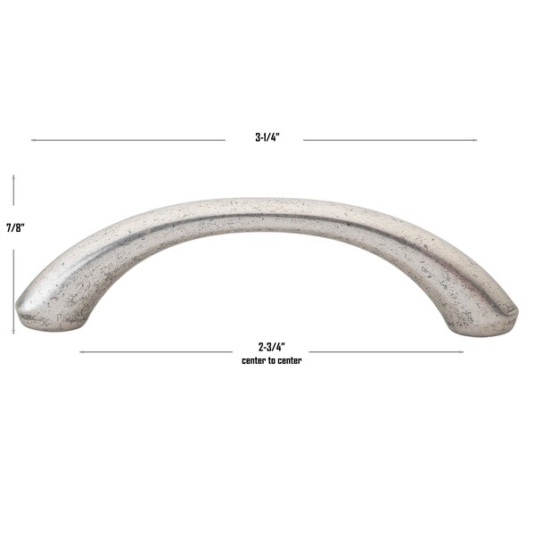 Gliderite Hardware 2-3/4 in. Center to Center Classic Loop Pull - 87650-WN, 5PK - 87650-WN-5