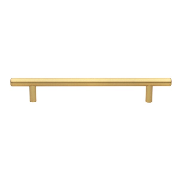 Gliderite Hardware 6-1/4 in. Center to Center Satin Gold Solid Steel Bar Pull - 5003-160-SG, 10PK - 5003-160-SG-10