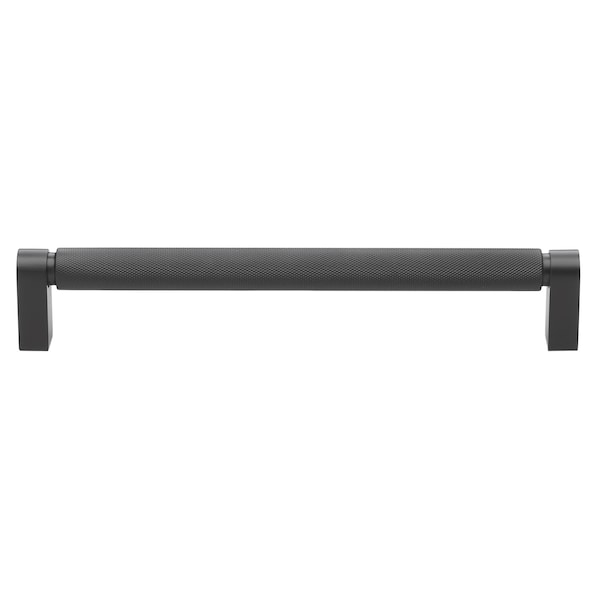 Gliderite Hardware 7-9/16 in. Center to Center Knurled Bar Pull Matte Black, 5PK - 4788-192-MB-5