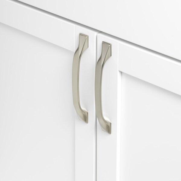 Gliderite Hardware 5-1/16 in. Center to Center Solid Twisted Bar Pull Satin Nickel, 10PK - 4841-128-SN-10