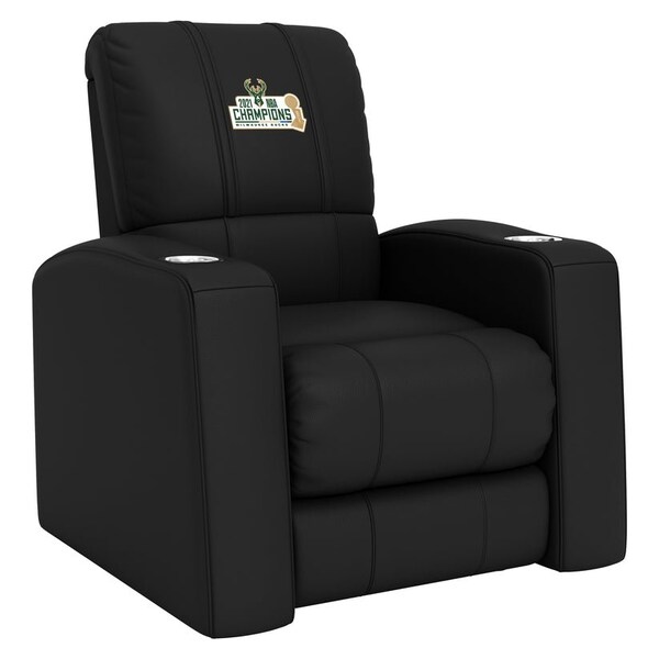 Dreamseat Home Theater Recliner with Milwaukee Bucks 2021 Champions Logo - XZ418301RHTCDBLK-PSNBA31053