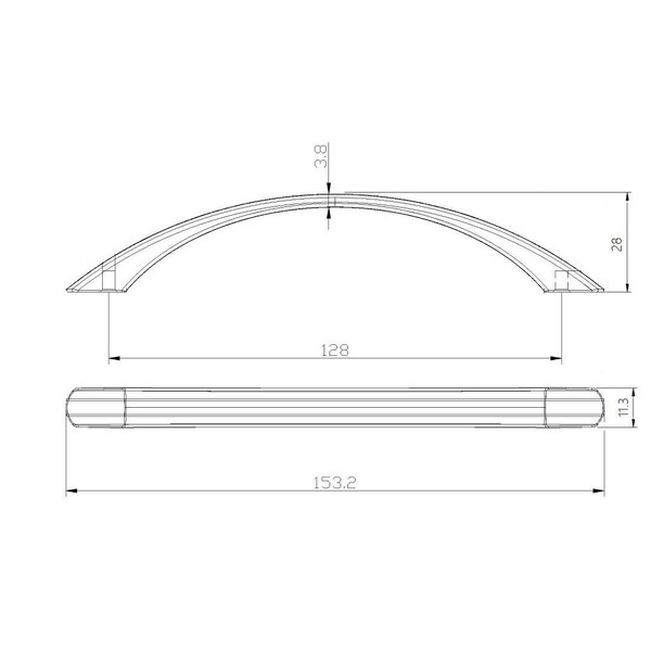 Richelieu 5-1/16 in. (128 mm) Center-to-Center Antique Iron Traditional Drawer Pull - BP391458903