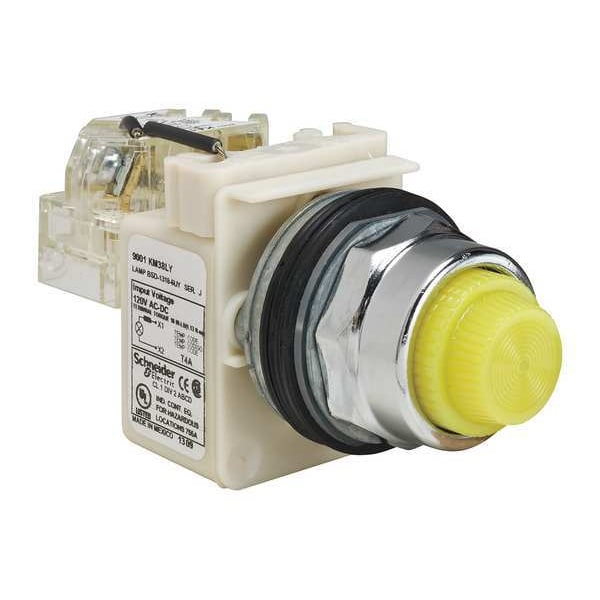Luz piloto Schneider Electric Push to Test, amarilla, LED - 9001KT38LYY31
